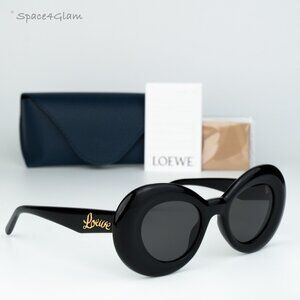 Loewe Women Sunglasses Black Grey Cat Eye LW40112I WING 01A NEW AUTHENTIC